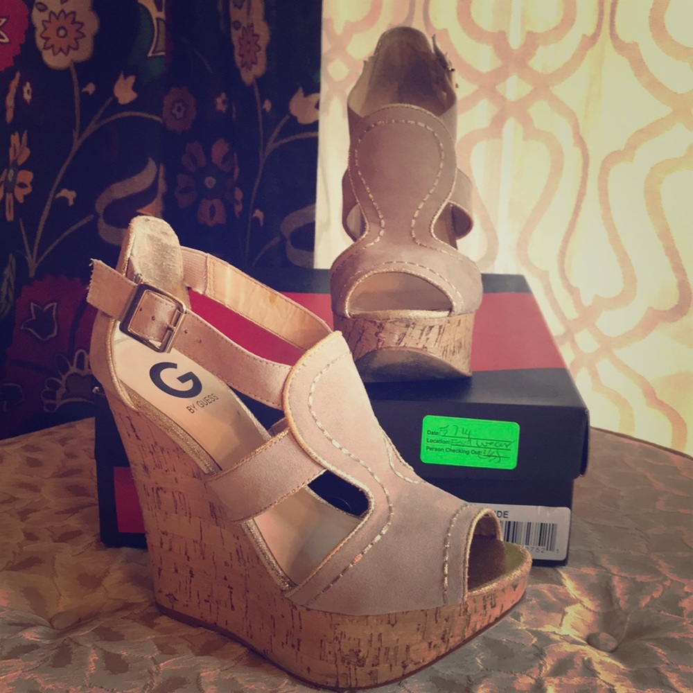Guess Wedge Sandals - GG Leah